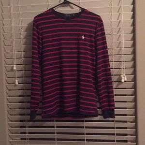 Mens striped Polo longsleeve